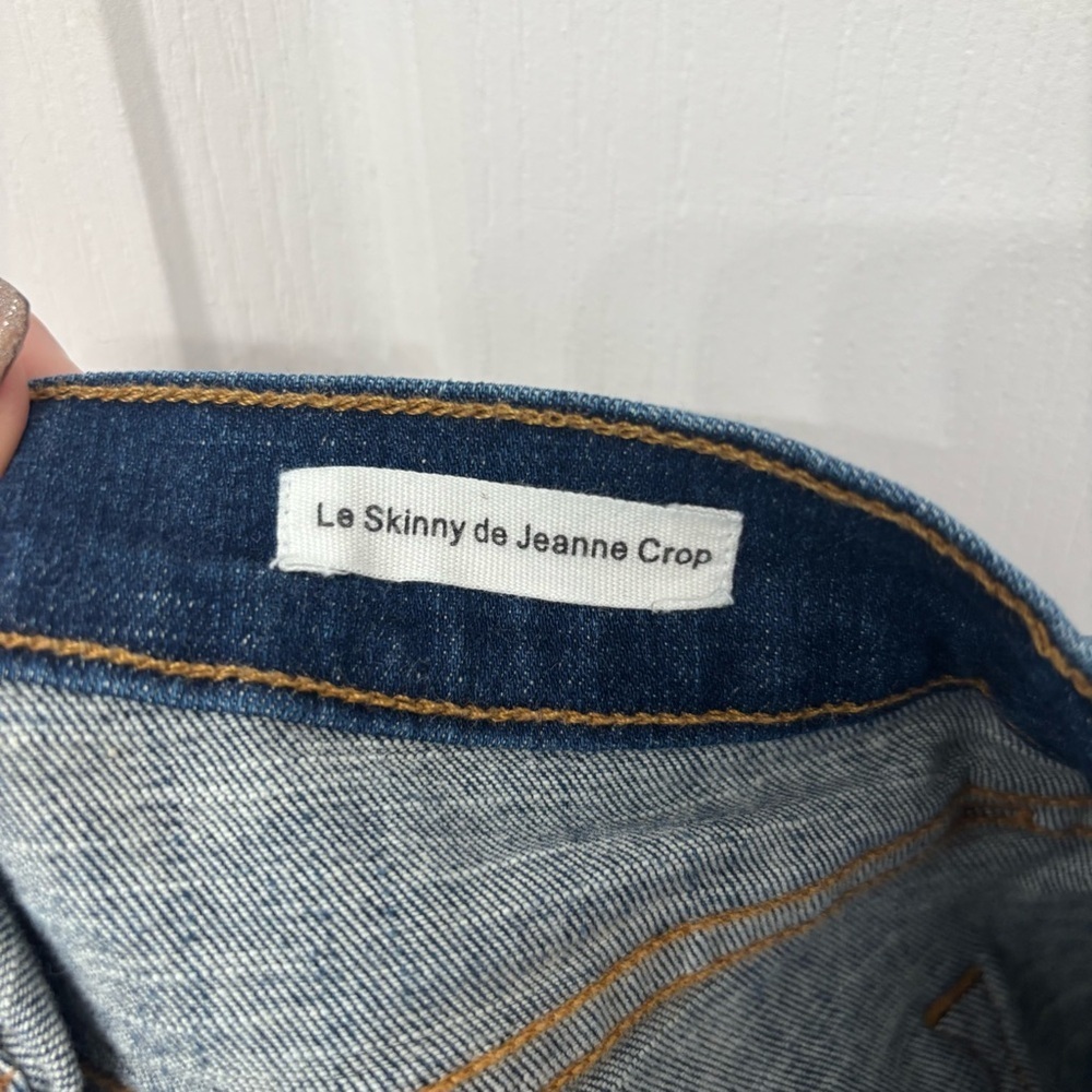 Dark Wash Skinny Crop Jeans | FRAME Size 29 - Picture 6 of 12